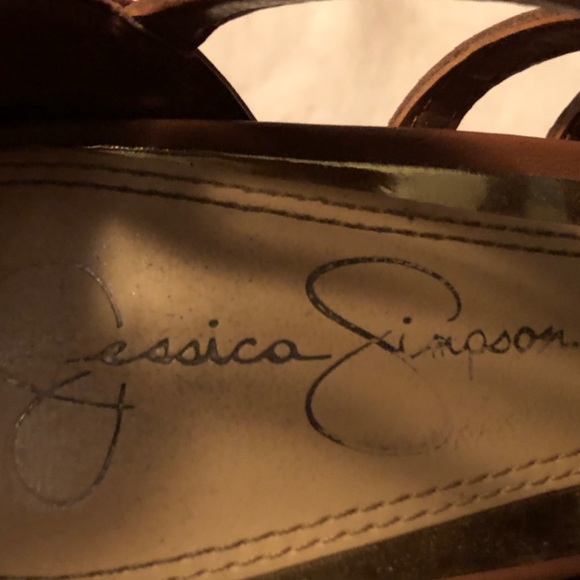 **LAST CHANCE- GUC Jessica Simpson Leather Gladiator Heels - Picture 5 of 8